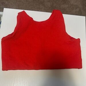 Emily Hsu Designs Red Crop Top